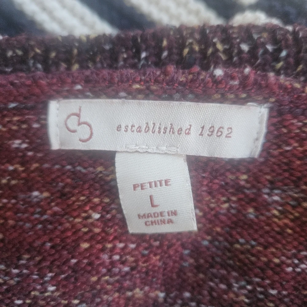 Christopher Banks Maroon Knit Sweater for Women - Picture 2 of 2